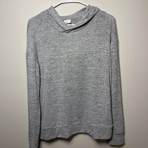 a new day Heather Gray Cowl Neck Hooded Sweater